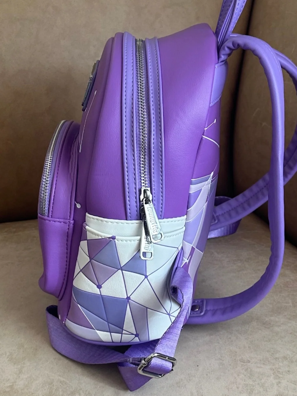 Disney Parks Loungefly Magic Kingdom Purple Wall Mini Backpack Vacation Travel